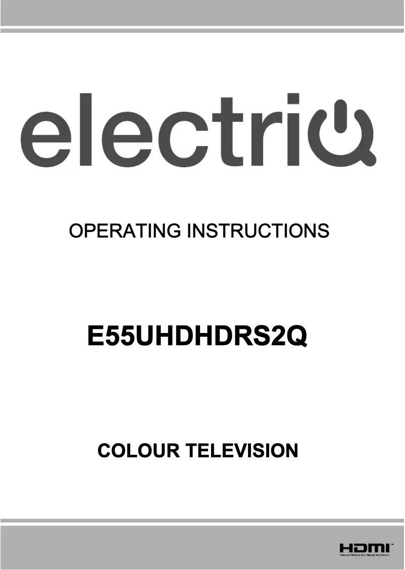 Page 1 de la notice Manuel utilisateur ElectriQ E58UHDHDRS2Q