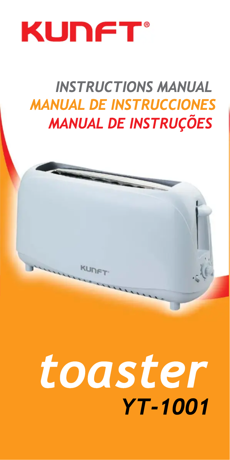 Page n°1 - Manuel utilisateur Kunft YT-1001