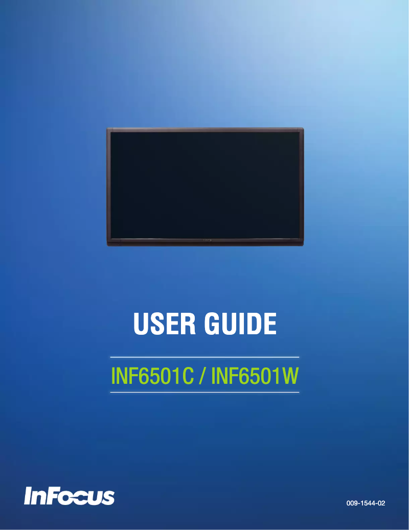 Page 1 de la notice Manuel utilisateur InFocus JTouch INF6501w