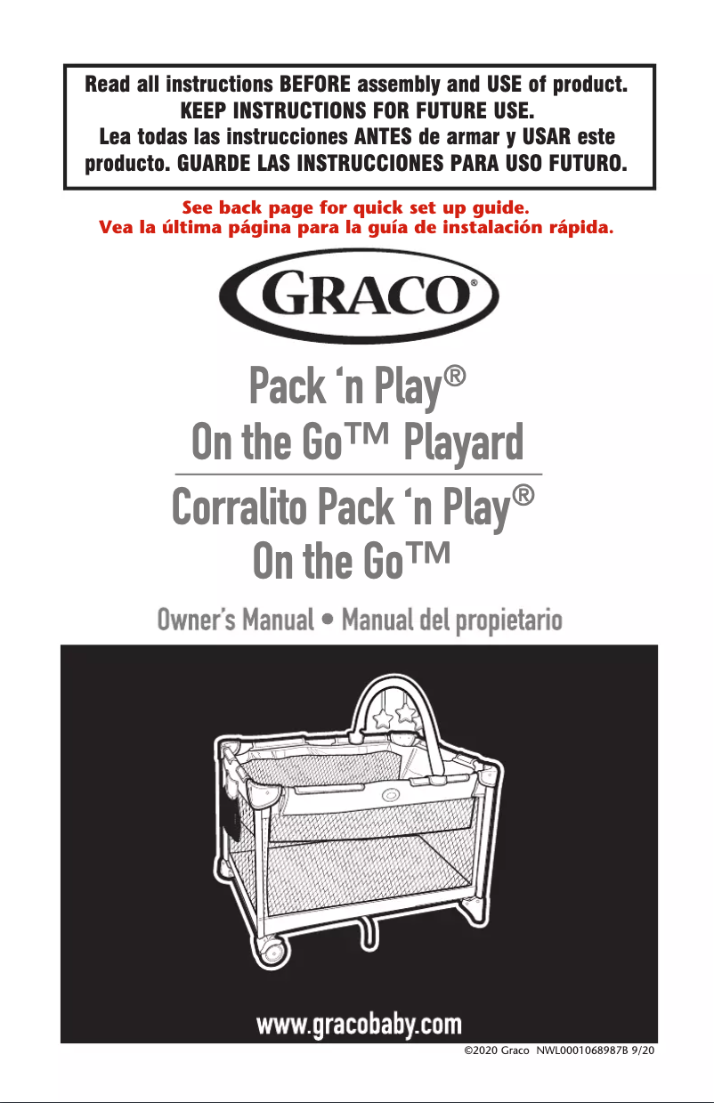 Image de la première page du manuel de l'appareil Pack 'n Play On The Go