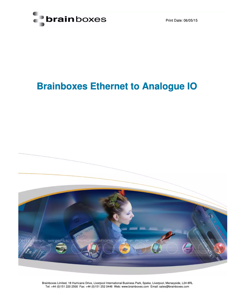 Page 1 de la notice Manuel utilisateur Brainboxes ED-560