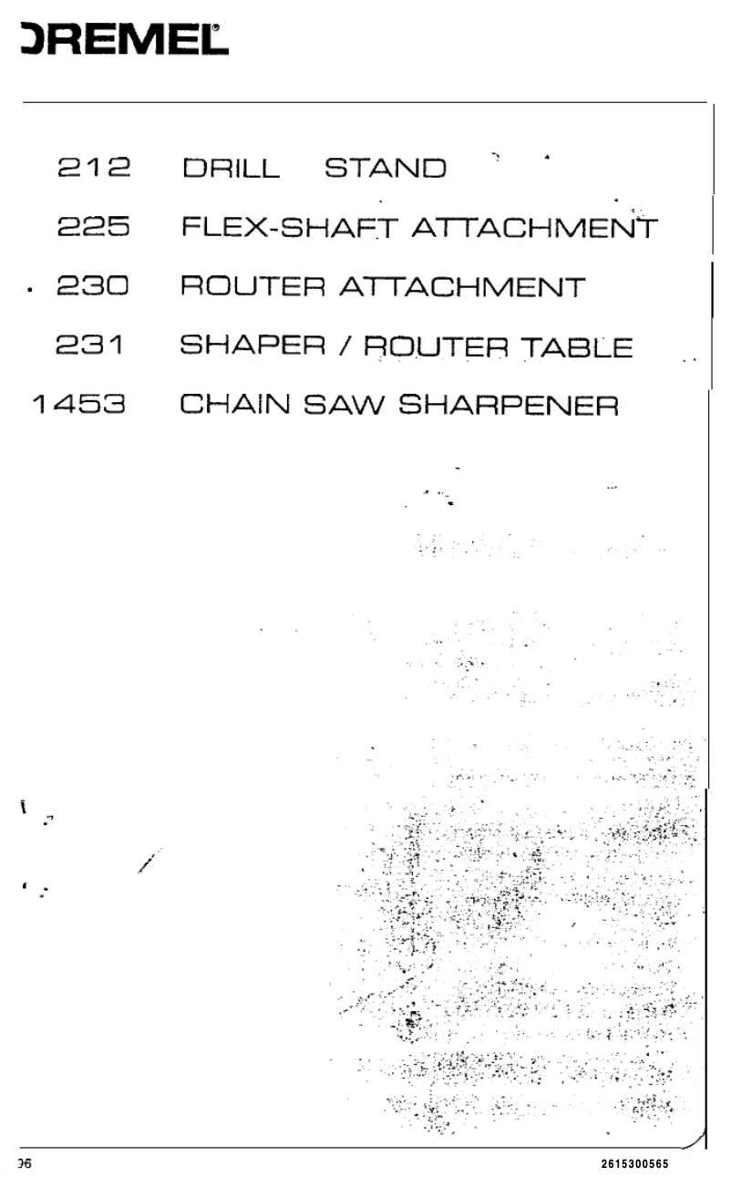 Page 1 de la notice Manuel utilisateur Dremel 225