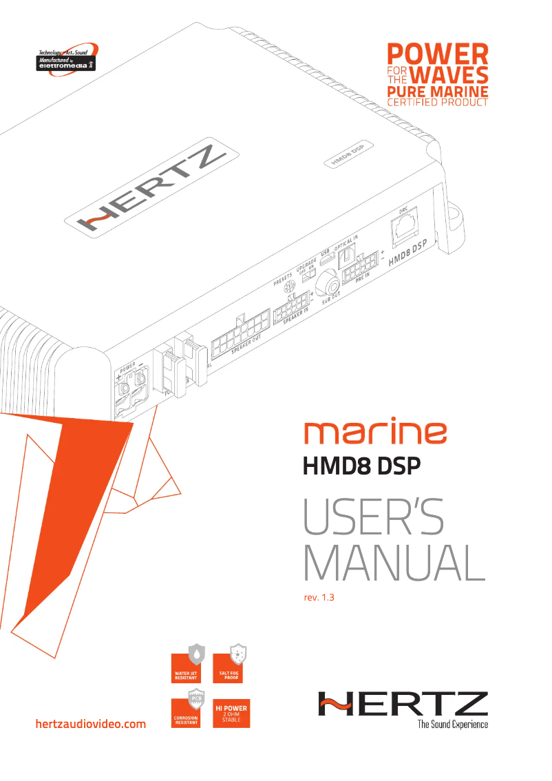 Page n°1 - Manuel utilisateur Hertz HMD8 DSP