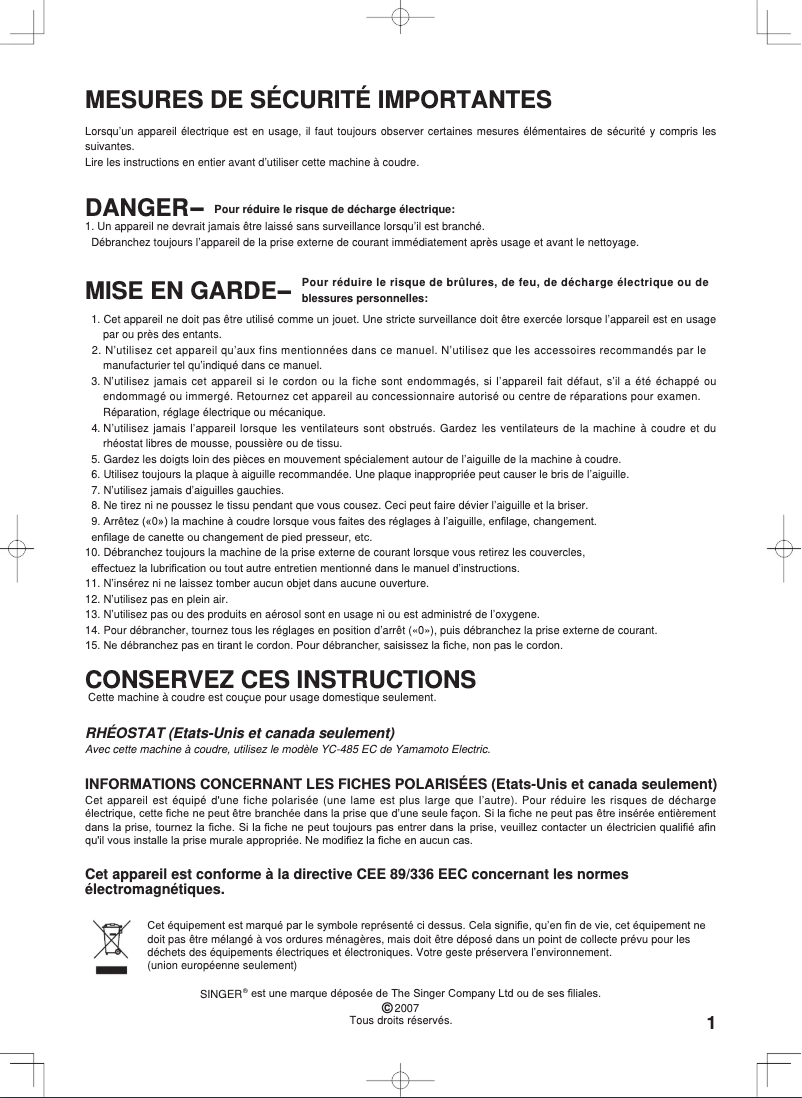 Image de la première page du manuel de l'appareil Athena