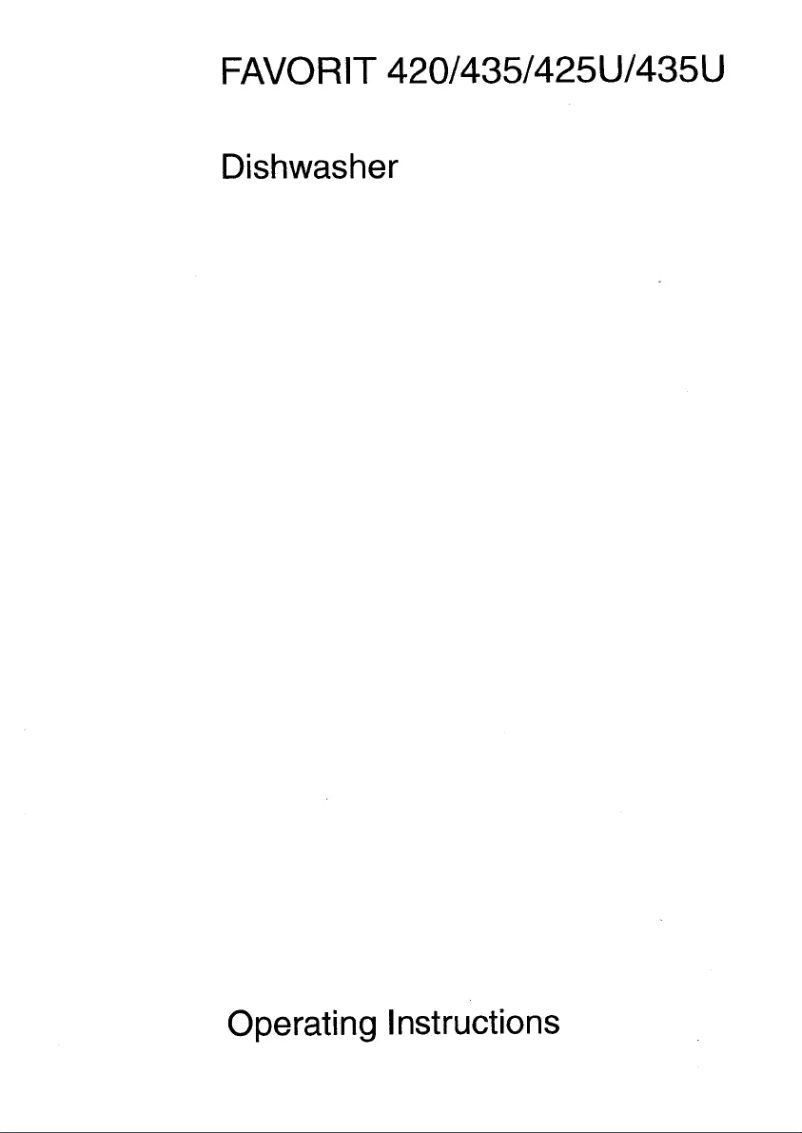 Page 1 de la notice Manuel utilisateur AEG Favorit 425 U SB