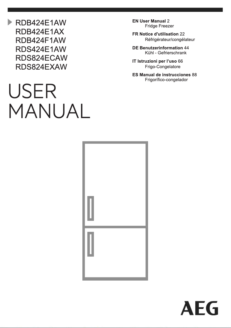 Image de la première page du manuel de l'appareil RDB424E1AX