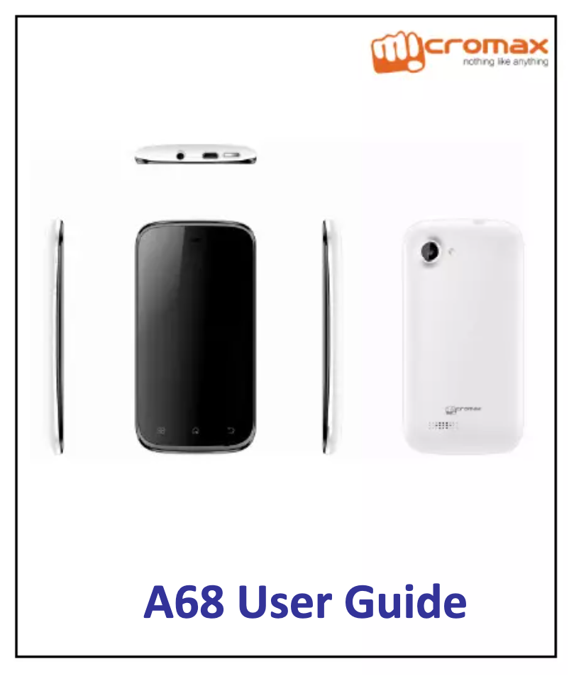 Page n°1 - Manuel utilisateur Micromax Bolt A68