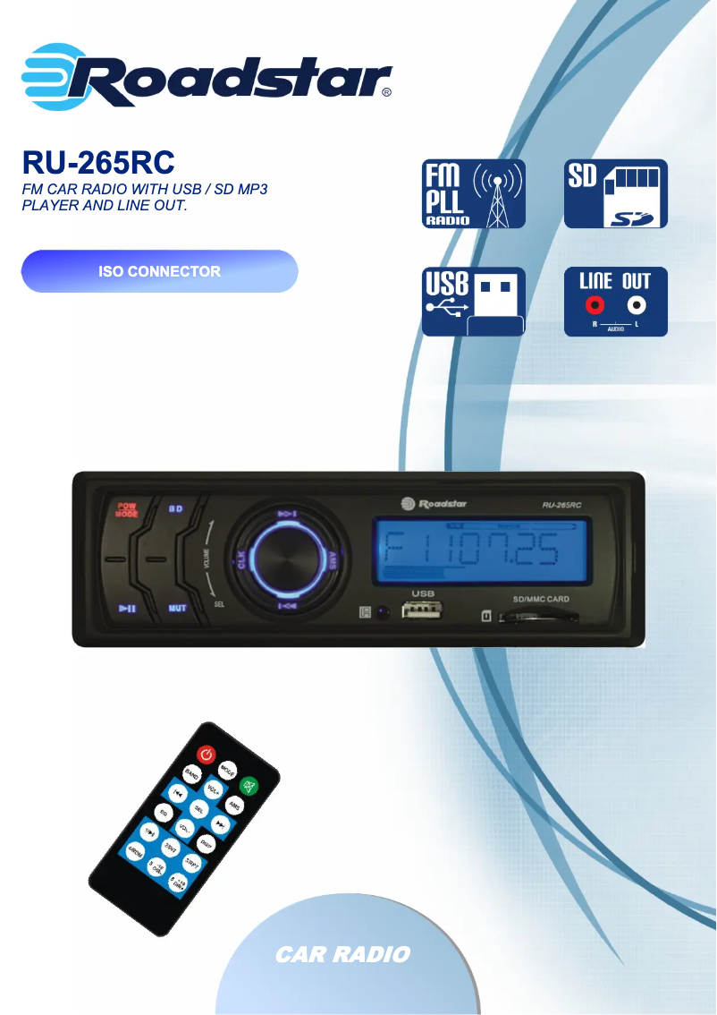 Page 1 de la notice Fiche technique Roadstar RU-265RC