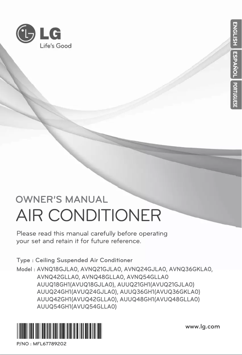 Page 1 de la notice Manuel utilisateur LG AVNQ54GLLA0