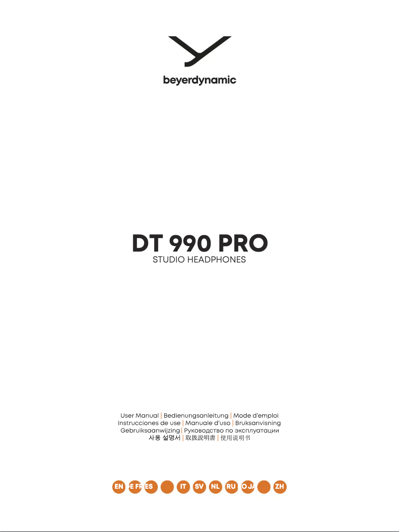 Image de la première page du manuel de l'appareil DT 990 PRO