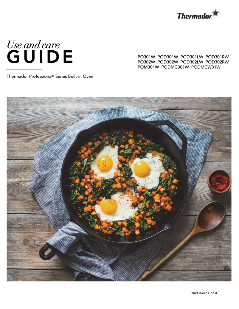 Page n°1 - Manuel d'utilisation et d'entretien Thermador POD301RW