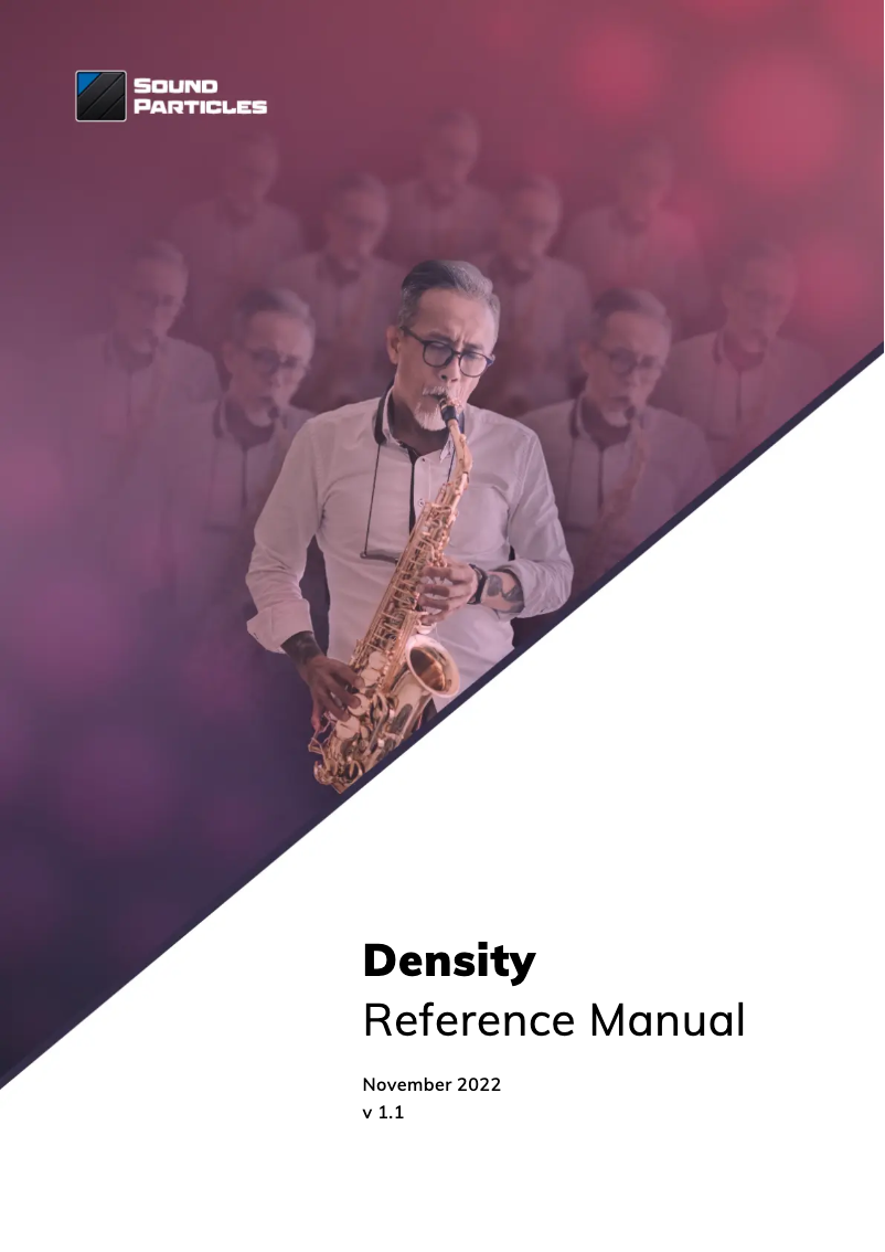 Page n°1 - Manuel utilisateur Sound Particles Density