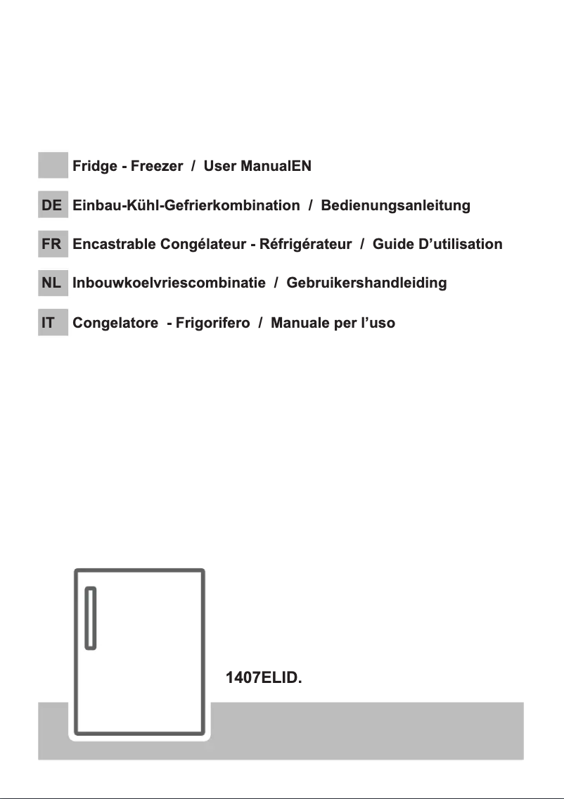 Page 1 de la notice Manuel utilisateur Bauknecht KSI 9GF2E