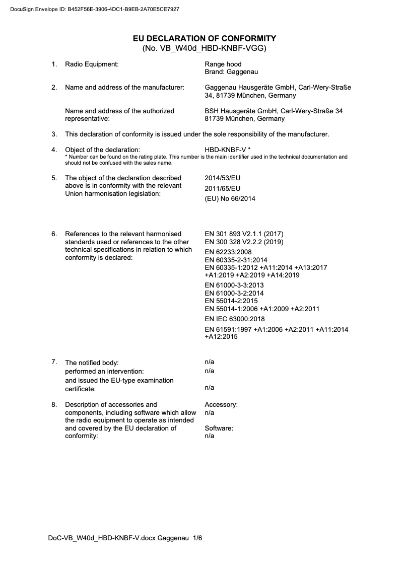Page 1 de la notice Mode d'emploi Gaggenau AW273192