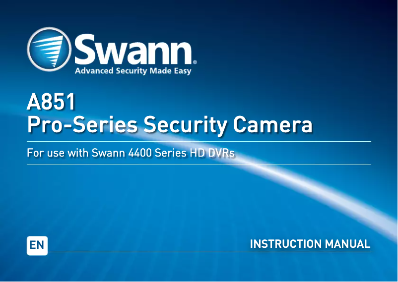 Página 1 del manual Manual de usuario Swann PRO-A851