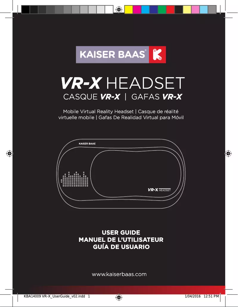 Page 1 de la notice Manuel utilisateur Kaiser Baas KBA14009