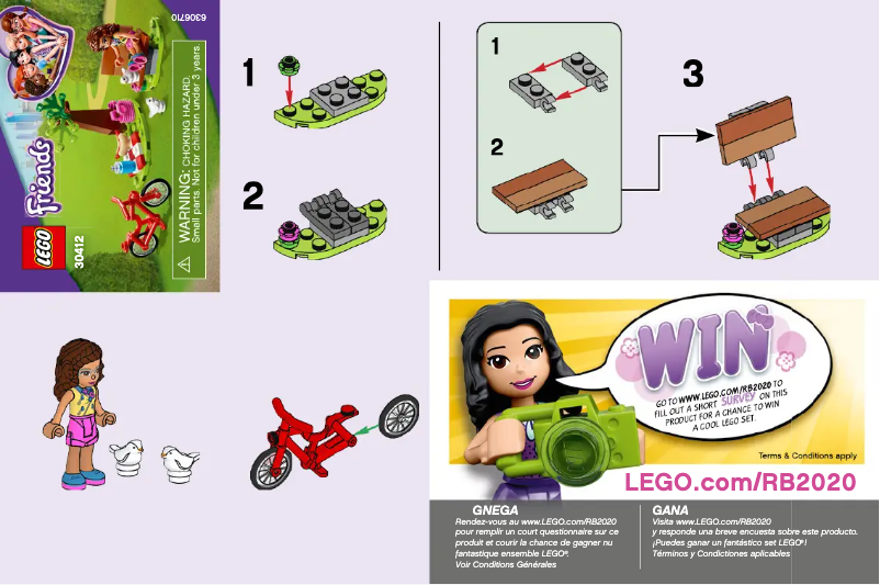 Page n°1 - Manuel utilisateur Lego Friends 30412