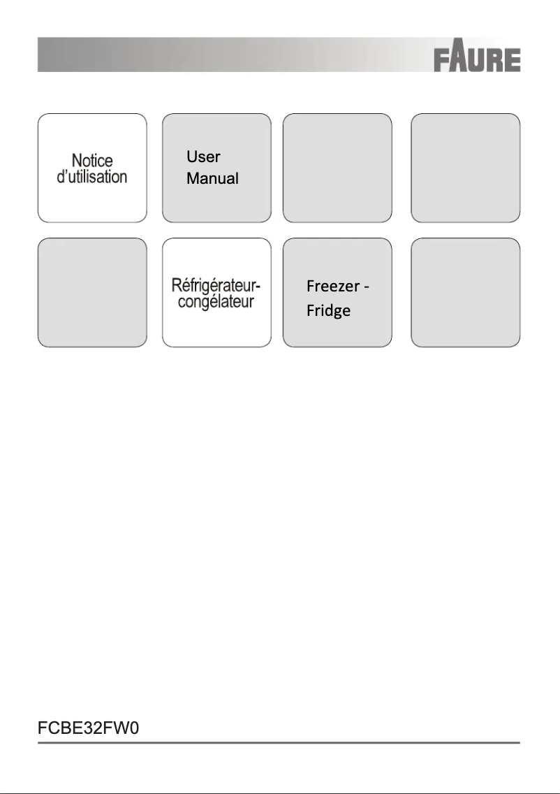 Page 1 de la notice Manuel utilisateur Faure FCBE32FW0