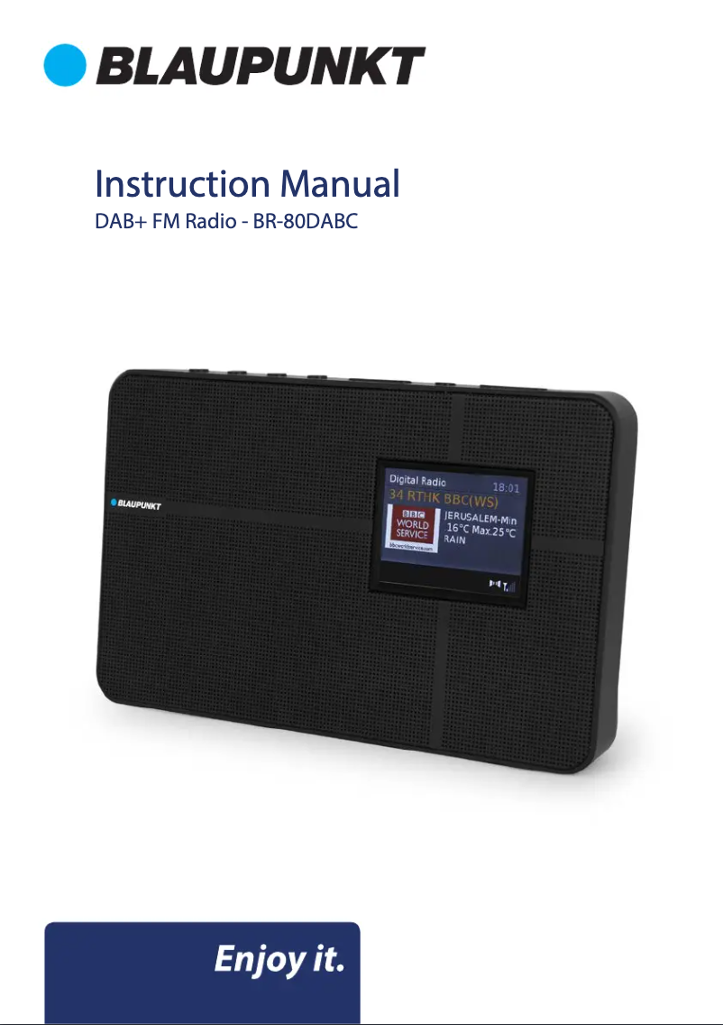 Page 1 de la notice Manuel utilisateur Blaupunkt BR-80DABC