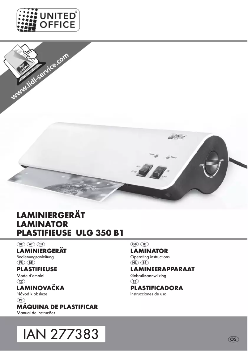 Page 1 de la notice Manuel utilisateur United Office ULGD 350 A