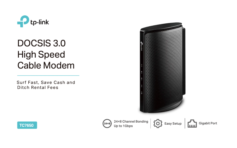 Page 1 de la notice Fiche technique TP-Link TC7650