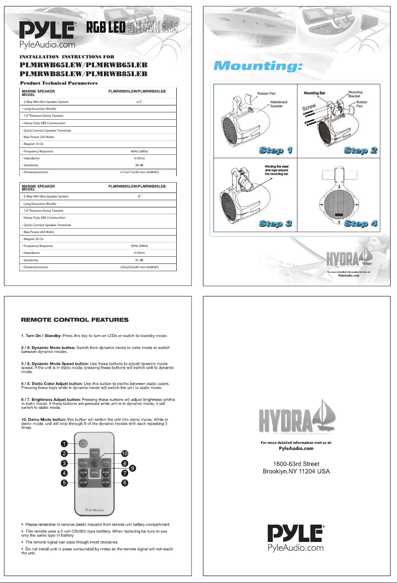 Image de la première page du manuel de l'appareil PLMRWB85LEB
