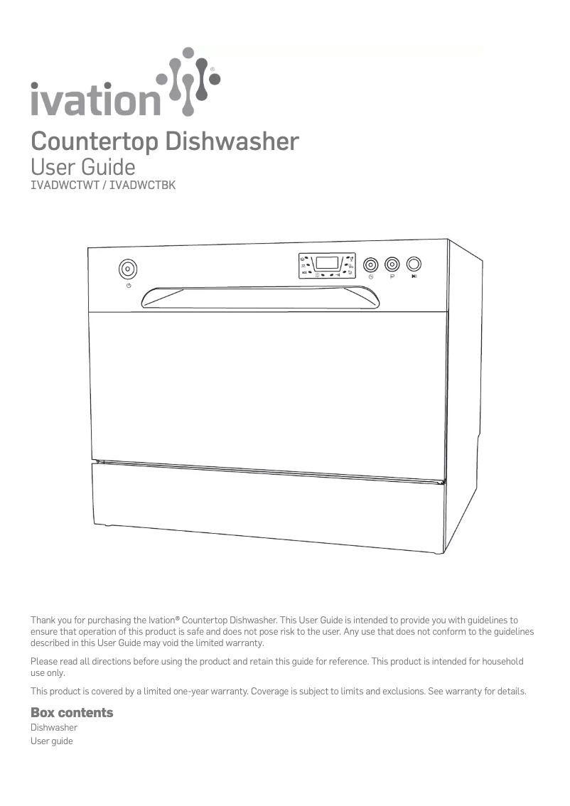 Image de la première page du manuel de l'appareil IVADWCTBK