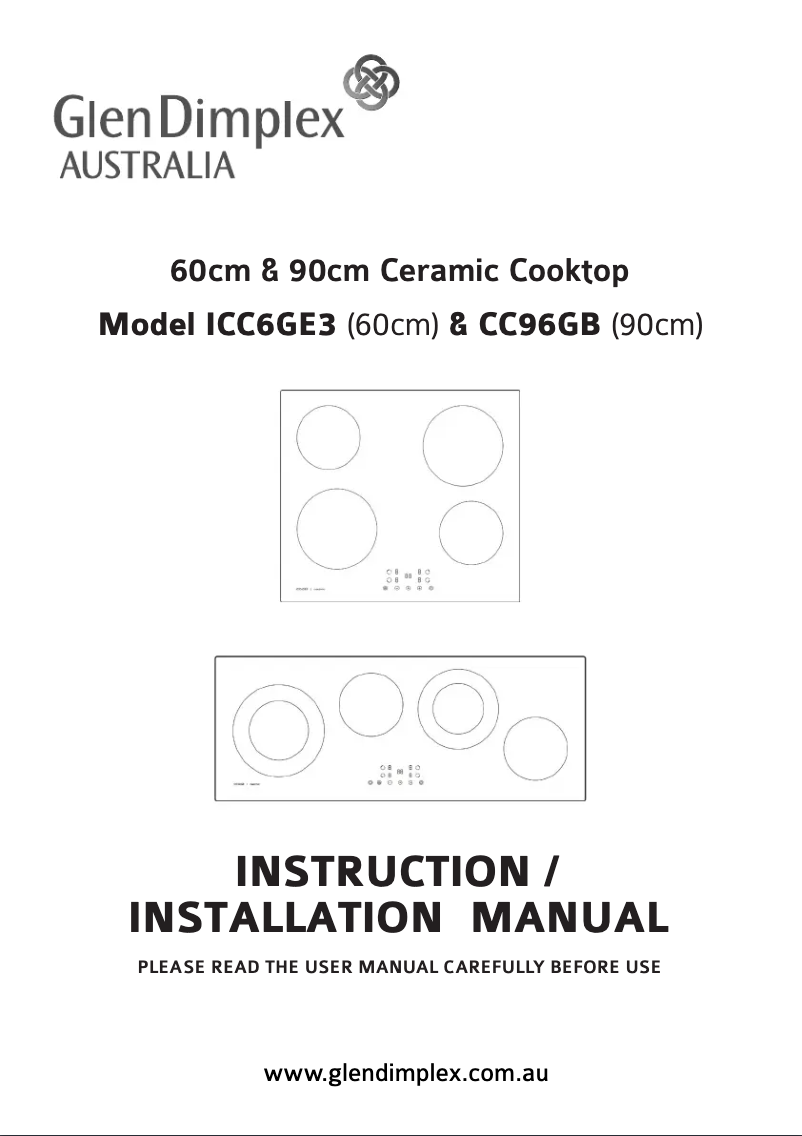 Image de la première page du manuel de l'appareil ICC6GE3