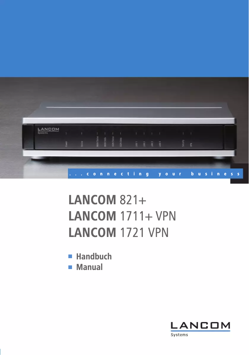 Image de la première page du manuel de l'appareil 1711+ VPN