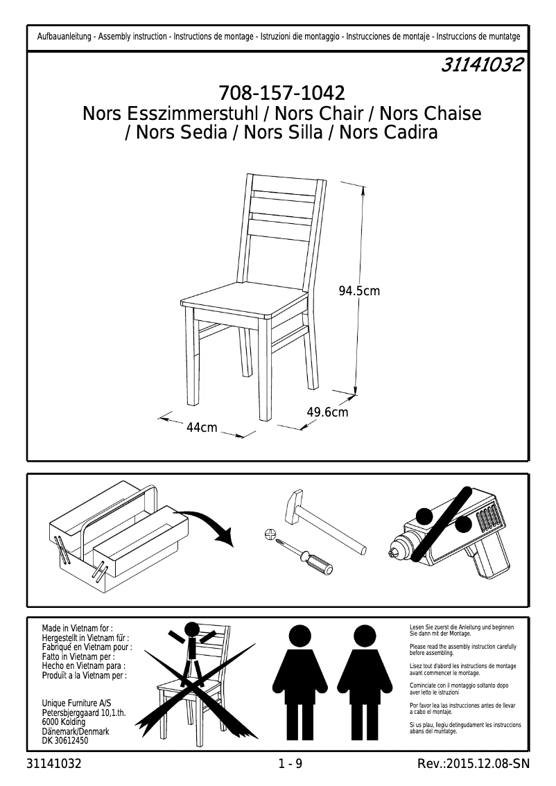 Page n°1 - Manuel utilisateur JYSK Nors