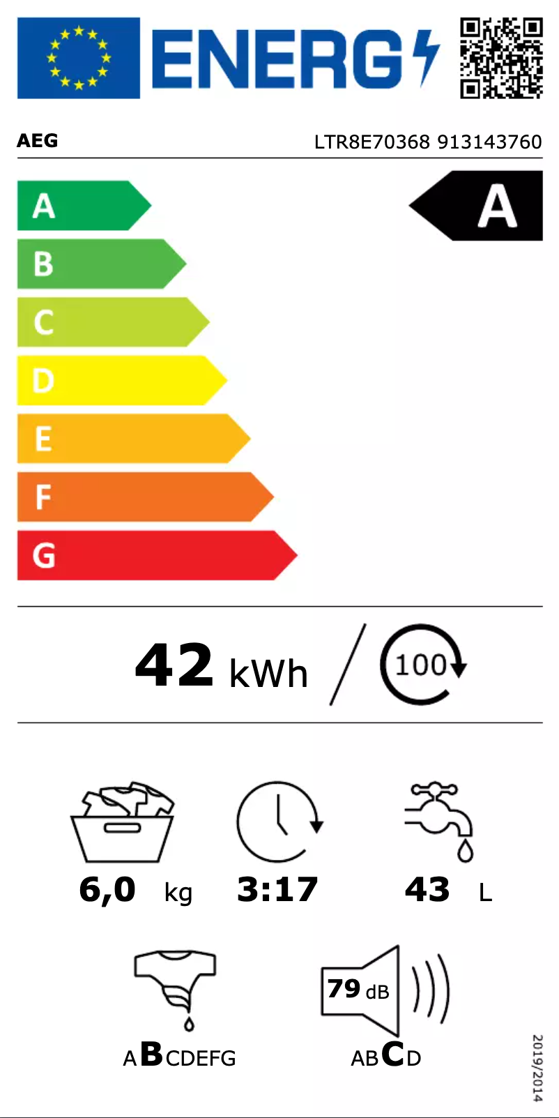 Page n°1 - Manuel utilisateur AEG LTR8E70368