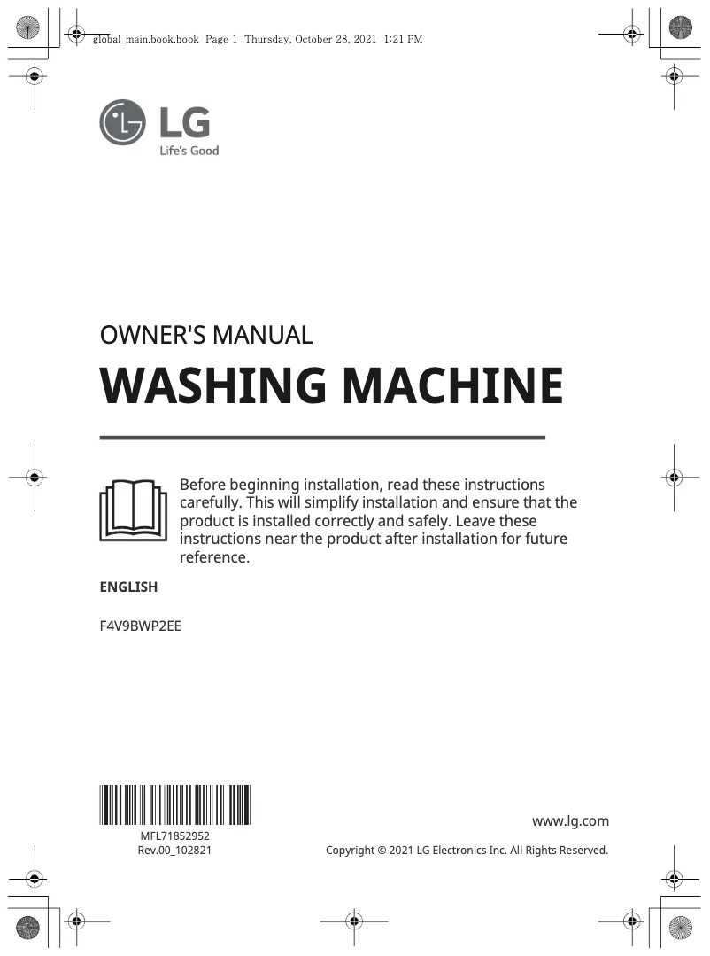 Página 1 del manual Manual de usuario LG F4V9BWP2EE