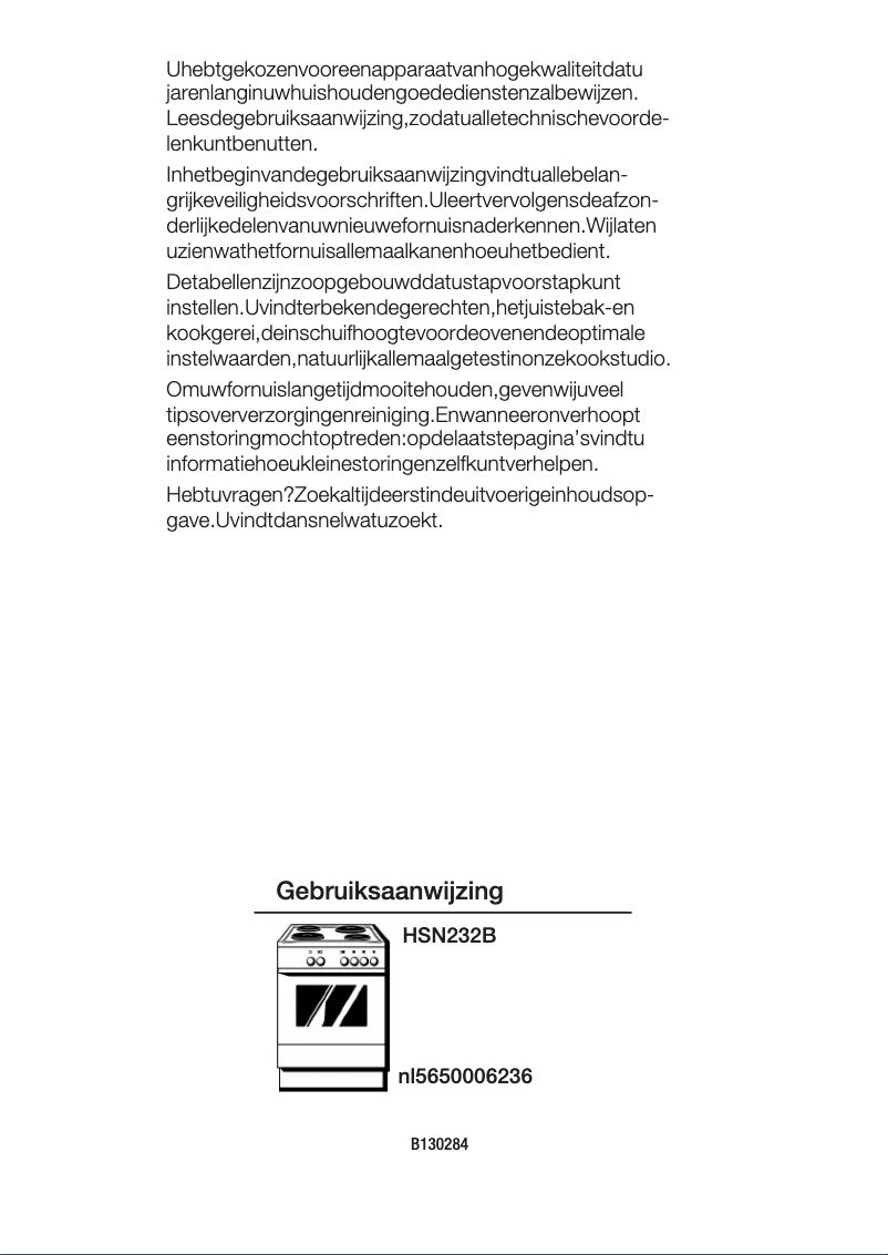 Page n°1 - Manuel utilisateur Bosch HSN232B