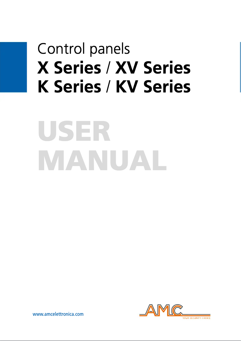 Page n°1 - Manuel utilisateur AMC X 412 V