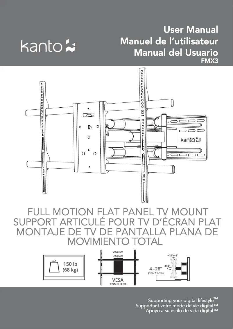 Page 1 de la notice Manuel utilisateur Kanto FMX3