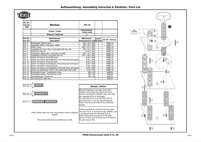 Página 1 del manual Manual de usuario Trixie Marissa