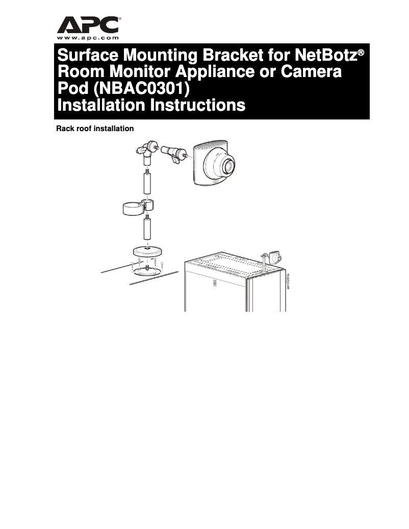 Page 1 de la notice Manuel utilisateur APC NetBotz NBAC0301