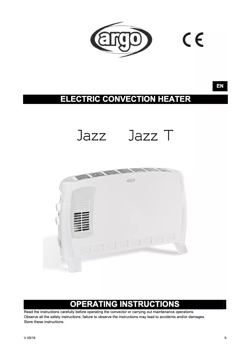 Page 1 de la notice Manuel utilisateur ARGO Jazz T