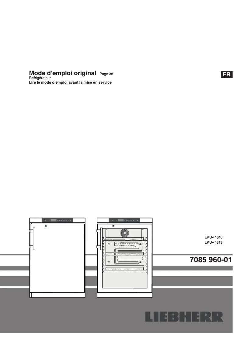 Page n°1 - Manuel utilisateur Liebherr LKUv 1610 MediLine