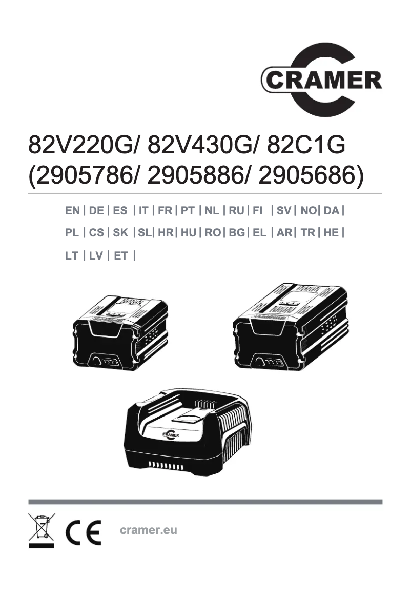 Page 1 de la notice Manuel utilisateur Cramer 82C1G