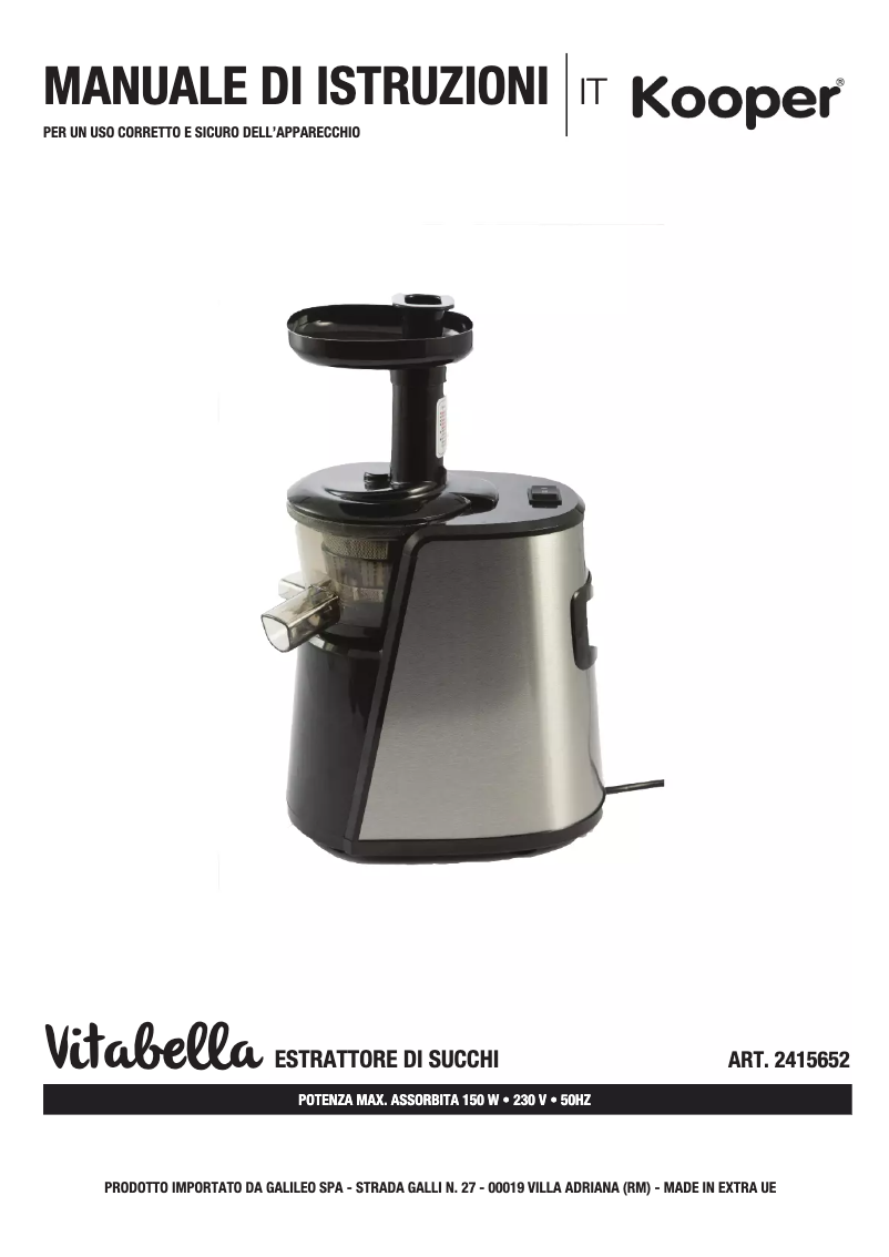 Image de la première page du manuel de l'appareil 2415652