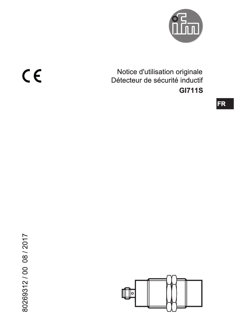 Page 1 de la notice Manuel utilisateur IFM GI711S