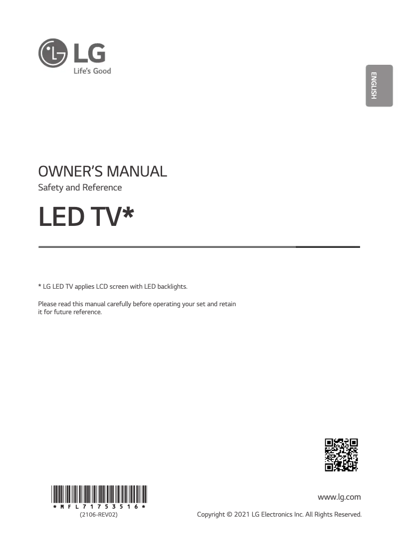 Page n°1 - Manuel utilisateur LG 86NANO91VPA