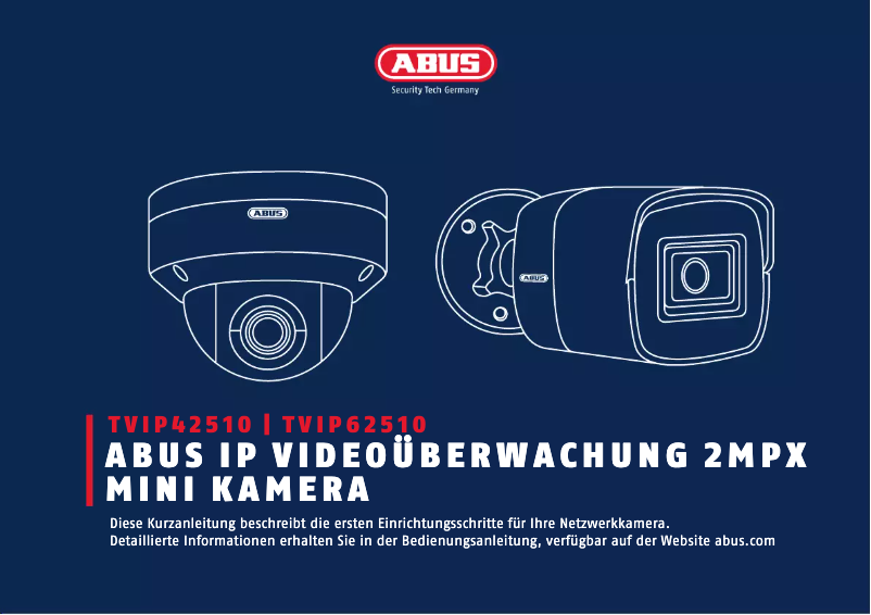 Page 1 of the manual Installation Guide Abus TVIP42510