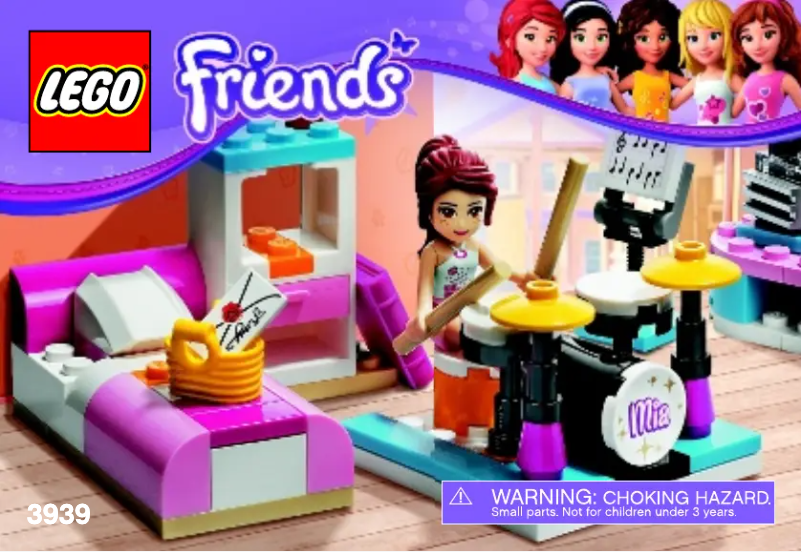 Page 1 de la notice Consignes visuelles Lego Friends 3939