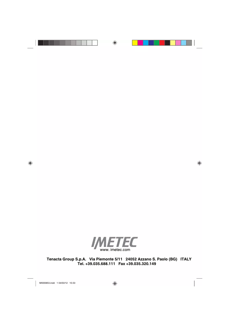 Page n°1 - Manuel utilisateur Imetec Eco FH6-200