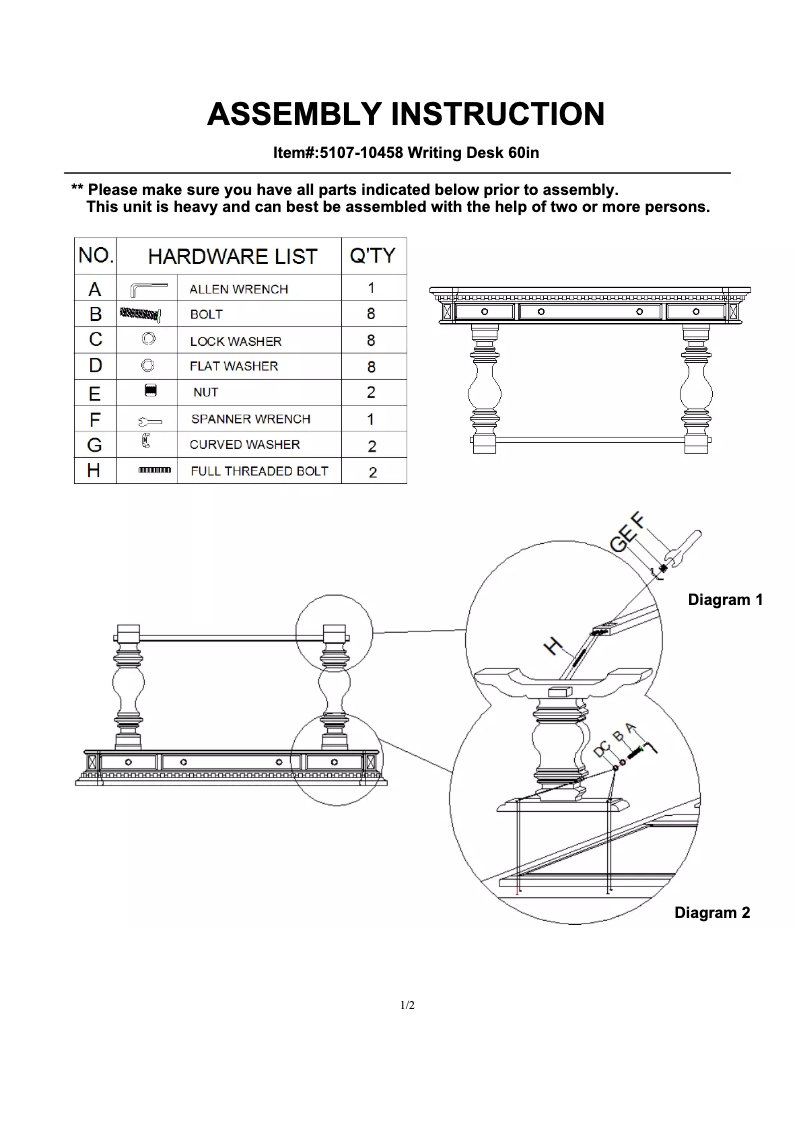 Página 1 del manual Manual de usuario Hooker 5107-10458