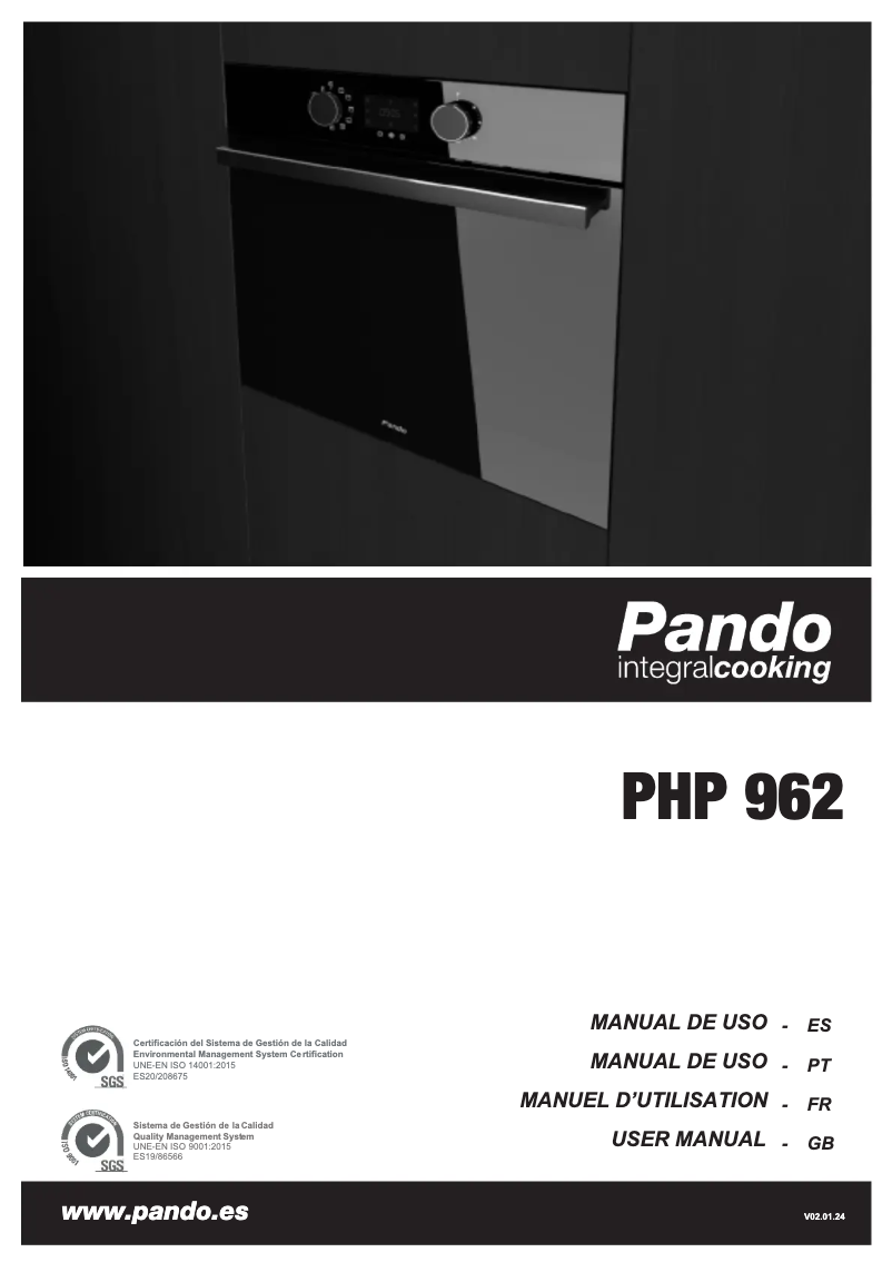 Image de la première page du manuel de l'appareil PHP-962