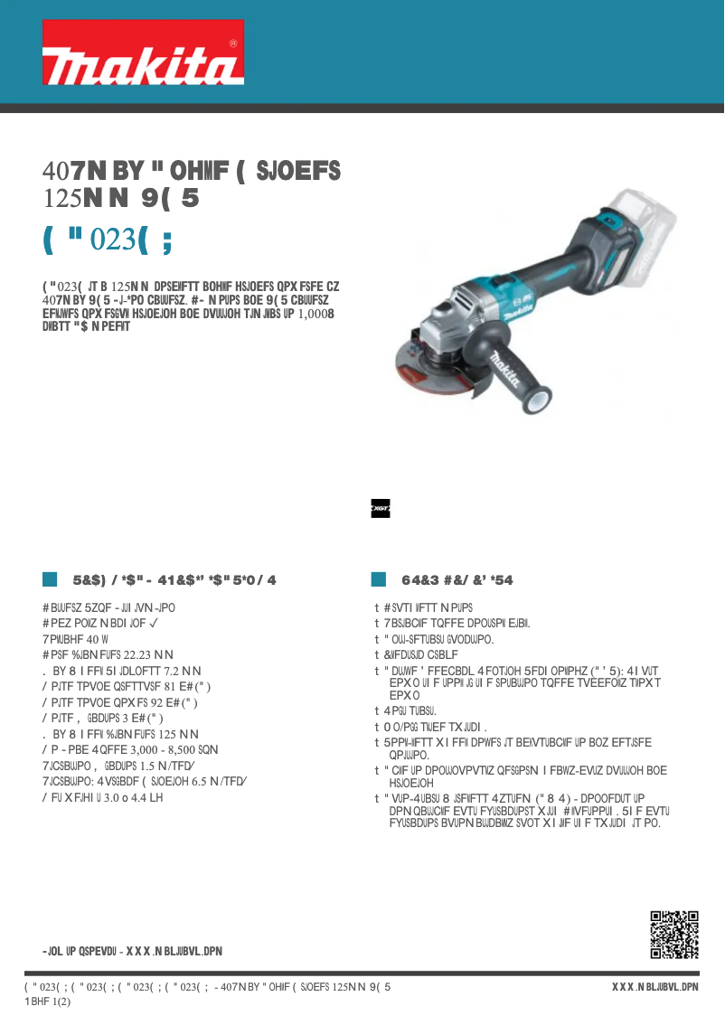 Image de la première page du manuel de l'appareil GA023GZ