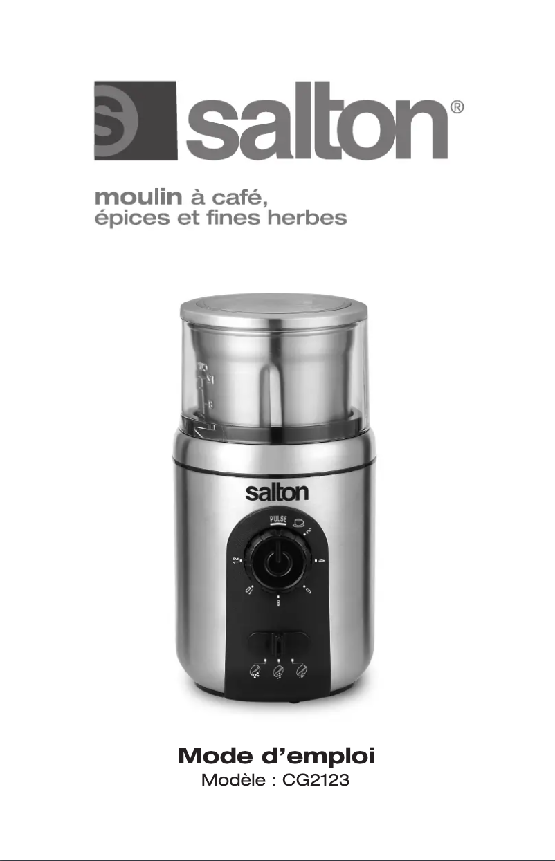 Page 1 de la notice Manuel utilisateur Salton CG2123